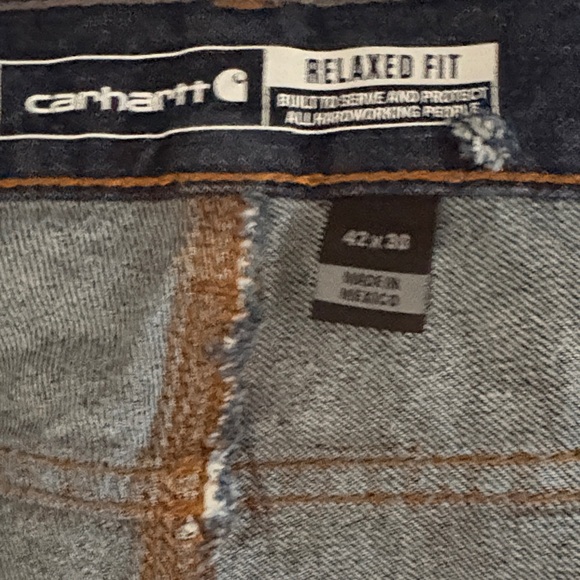 Carhartt Men's Dark Blue Relaxed Jeans - Picture 6 of 7